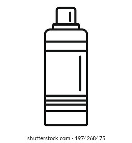 Shampoo bottle icon. Outline shampoo bottle vector icon for web design isolated on white background