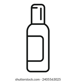 Shampoo bottle icon outline vector. Step color wash. Damage dry look