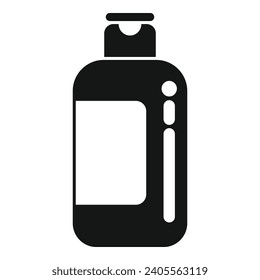 Shampoo bottle icon simple vector. Salon wash hair. Care damage hairs