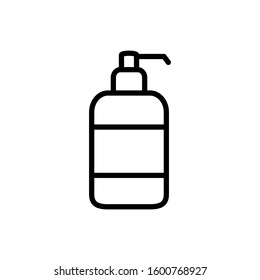 Shampoo bottle icon in trendy flat style isolated symbol for your web site design, logo, app, UI. Vector illustration.