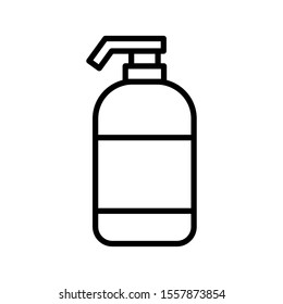 Shampoo bottle icon vector design template flat style isolated on white background