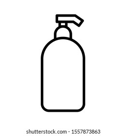 Shampoo bottle icon vector design template flat style isolated on white background