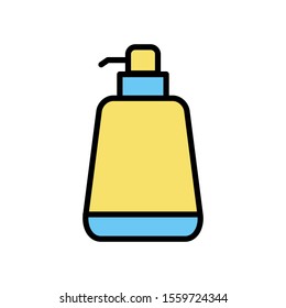 Shampoo bottle icon vector design template flat style isolated on white background