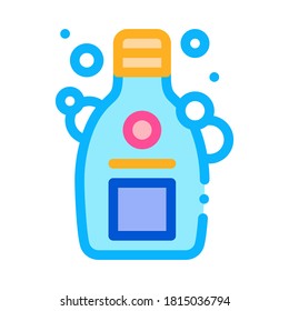 Shampoo Flasche Symbol Vektorgrafik. Shampoo-Flaschenschild. einzelne Kontursymbolgrafik