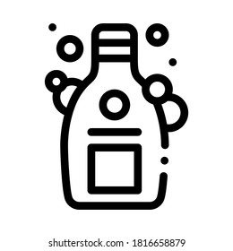 shampoo bottle icon vector. shampoo bottle sign. isolated contour symbol illustration