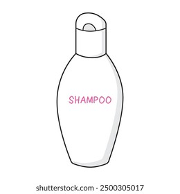 Ilustración vectorial aislada de la botella del champú