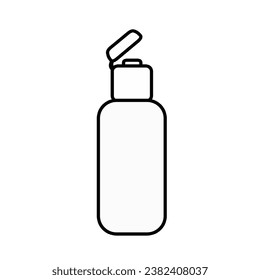 Shampoo-Flasche-Symbol einzeln auf weißem Hintergrund. Vektorgrafik.