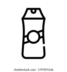 shampoo bottle line icon vector. shampoo bottle sign. isolated contour symbol black illustration