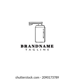 imagen del logotipo del frasco de champú plantilla de diseño de dibujos animados icono ilustración del vector aislado moderno