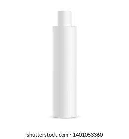 Shampoo bottle mockup isolated on white background. Vector illustration
