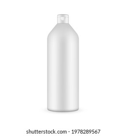 Shampoo Bottle Mockup Isolated on White Background. Vector Illustration