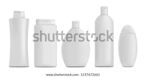 Download Shampoo Bottle Mockup Set Realistic White Stock Vector Royalty Free 1537672661