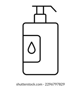 shampoo bottle Outline bold Vector Icon which can be easily modified or Edited 