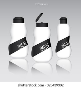 shampoo bottle package design for men