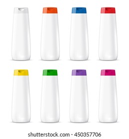 Shampoo bottle template design vector illustration.