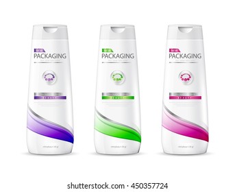 Shampoo Bottle Template Design Vector Illustration.