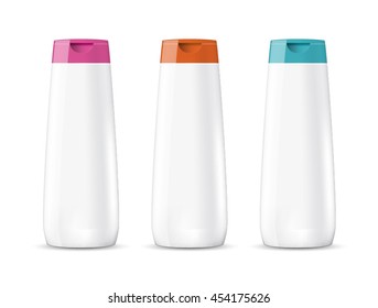 Shampoo bottle template design vector illustration.