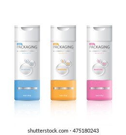 Shampoo bottle template design vector illustration.