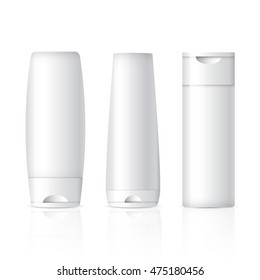 Shampoo bottle template design vector illustration.