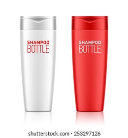 Shampoo bottle template for your design. Vector.