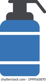 shampoo bottle vector glyph colour icon
