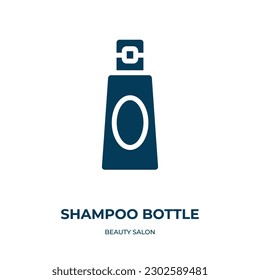 shampoo bottle vector icon. shampoo bottle, shampoo, cosmetic filled icons from flat beauty salon concept. Isolated black glyph icon, vector illustration symbol element for web design and mobile apps