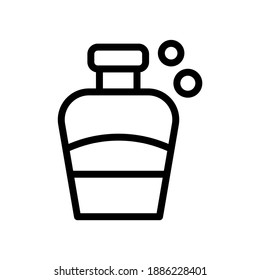icono de línea vector de botella de champú