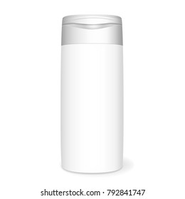 Shampoo bottle, white mockup, 3D design concept