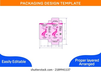 Shampoo Box packaging Design Template