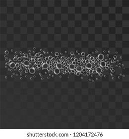 Shampoo bubbles icon. Realistic illustration of shampoo bubbles vector icon for web design