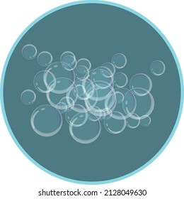 Shampoo bubbles, illustration, vector on a white background.