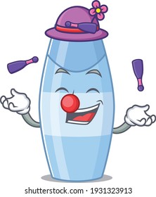 A shampoo cartoon design style love playing juggling. Vector illustration