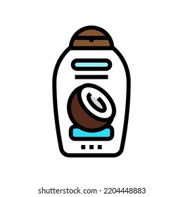 shampoo coconut coco color icon vector. shampoo coconut coco sign. isolated symbol illustration