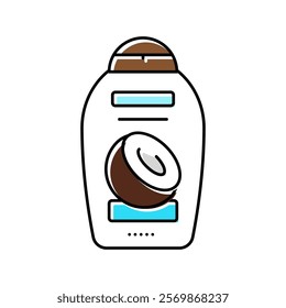 shampoo coconut coco color icon vector. shampoo coconut coco sign. isolated symbol illustration