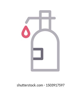 shampoo colour line vector icon