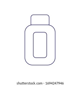 Shampoo, pelo acondicionador. Icono simple vector lineal aislado en un fondo blanco para el concepto móvil y el diseño web. Símbolo, ilustración del logotipo. 