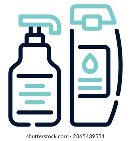 Shampoo and Conditioner icon Illustration, for uiux, infographic, etc