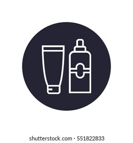 Shampoo and cream white icon