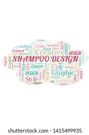 Shampoo Design word cloud. Wordcloud made with text only.