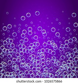 Shampoo foam with colorful realistic bubbles