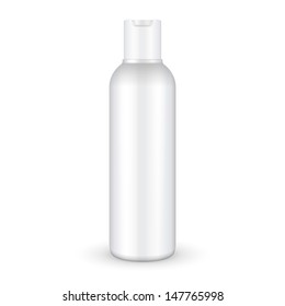 Shampoo, Gel Or Lotion Plastic Bottle On White Background Isolated. Ready For Your Design. Product Packing Vector EPS10 