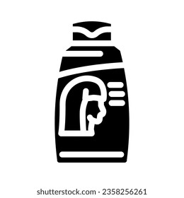 shampoo hygiene glyph icon vector. shampoo hygiene sign. isolated symbol illustration