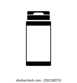 Shampoo icon in black flat glyph, filled style isolated on white background
