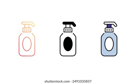 Shampoo icon design with white background stock illustration