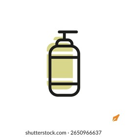 Shampoo icon is designed in a visually appealing and easily recognizable style. It’s suitable for various visual needs such as apps, presentations, digital media, or other graphic design projects.