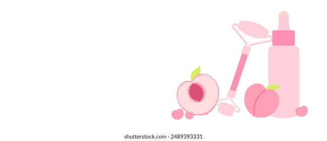 Shampoo icon. Fruits background. Flat style. Vector icons.