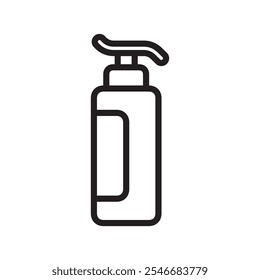 ícone shampoo linha vetor modelo de ilustração de design em estilo moderno