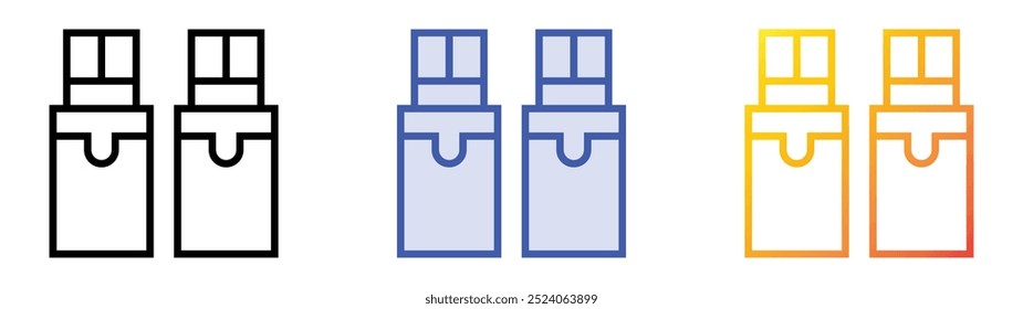 shampoo icon. Linear, Blue Fill and Gradient Style Design Isolated On White Background