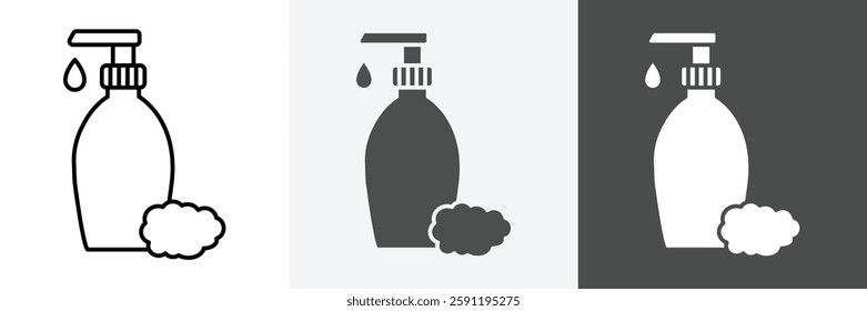 shampoo Icon set vector art
