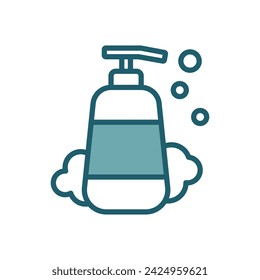 Plantilla de diseño vectorial de icono de champú en fondo blanco